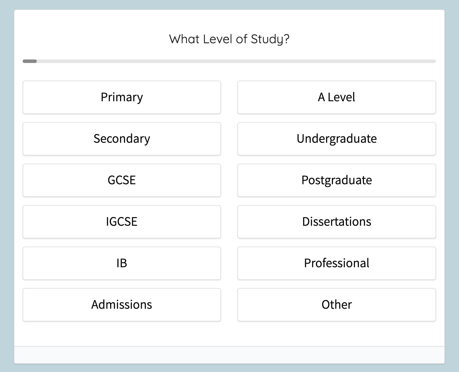 Undergraduate Academic Writing Tutoring